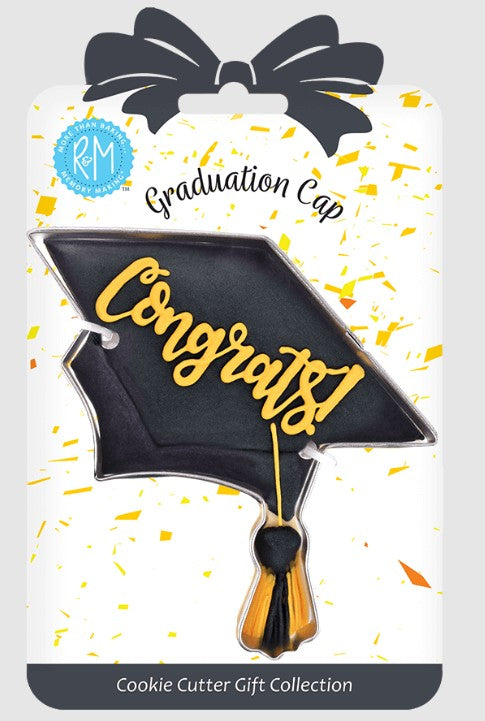 Graduation Cap Cookie Cutter 4.5" Carded