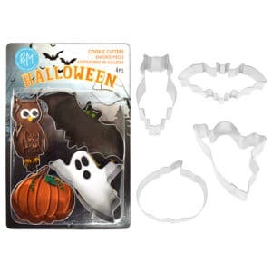 Halloween 4 Pc SS Cookie Cutter Set Carded