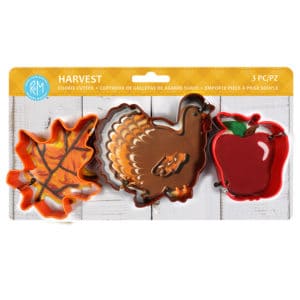 Harvest 3 Pc Color Cookie Cutter Carded Set