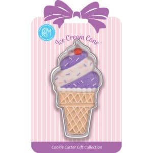 Ice Cream Cone Cookie Cutter 4" Carded
