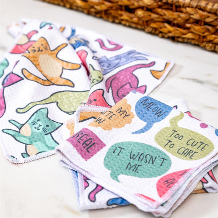 Pet Central Cat Thoughts Kitchen Towel Quick Dry, 30"x18"