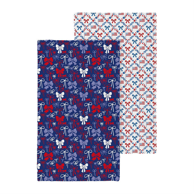 American Classic Red, White, & Bows Kitchen Towel Quick Dry, 30"x18"