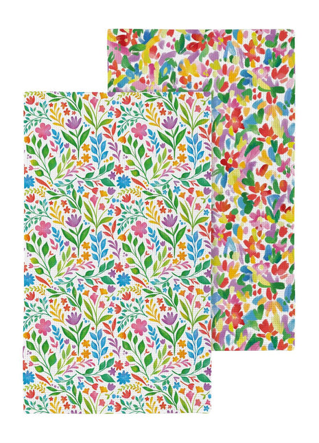 Cottage Garden Botanical Colors Kitchen Towel Quick Dry, 30"x18"