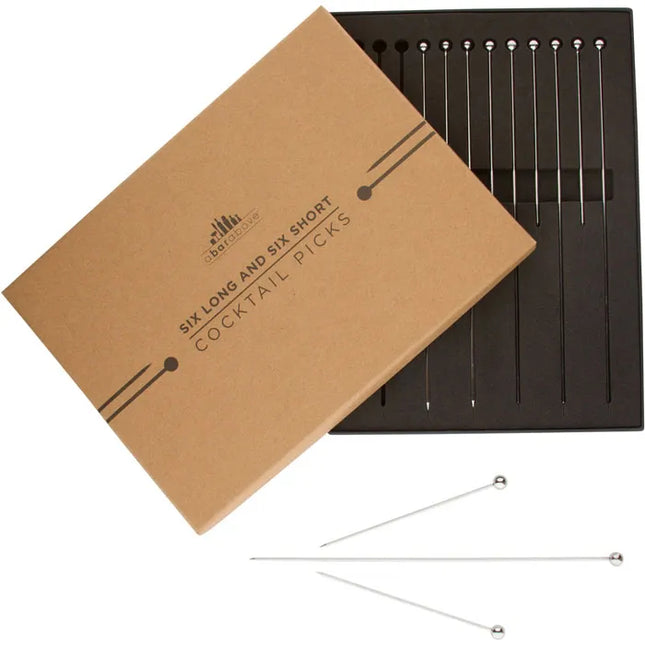 Stainless Steel Cocktail Picks -combo 6pc Short/6pc Long