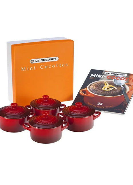 Mini Cocotte Set of 4 with Cookbook