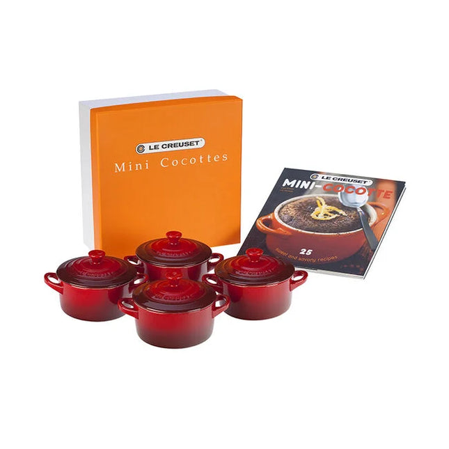 Mini Cocotte Set of 4 with Cookbook