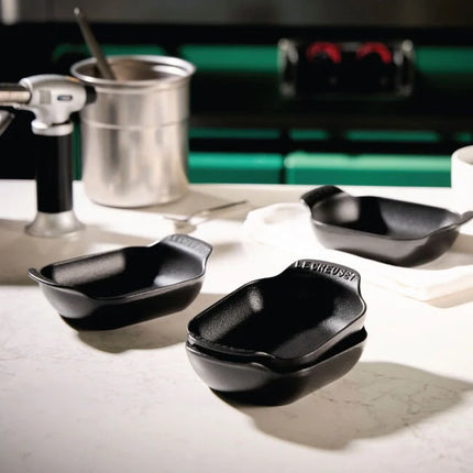 Mini Rectangular Baker 1/3 Qt Set of 4 Matte Black