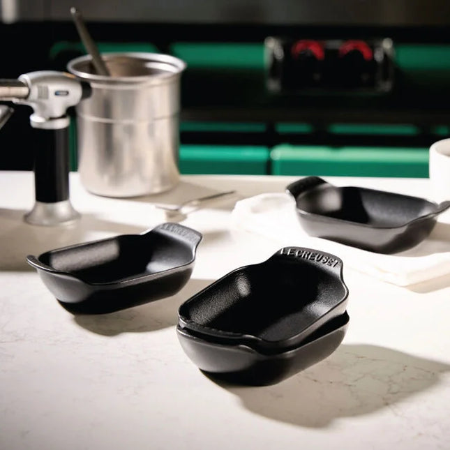 Mini Rectangular Baker 1/3 Qt Set of 4 Matte Black