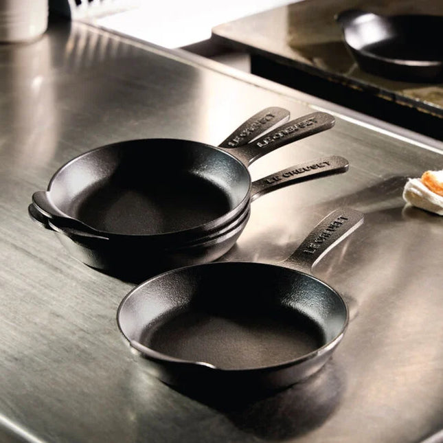 Mini Skillet 1/3 Qt Set of 4 Matte Black