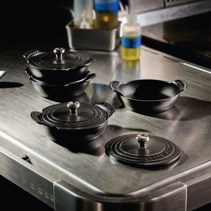 Mini Round Braiser 1/3 Qt Set of 4 Matte Black