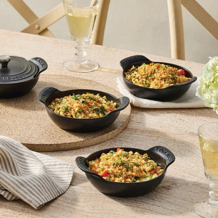 Mini Round Braiser 1/3 Qt Set of 4 Matte Black