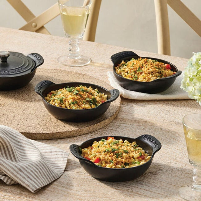 Mini Round Braiser 1/3 Qt Set of 4 Matte Black