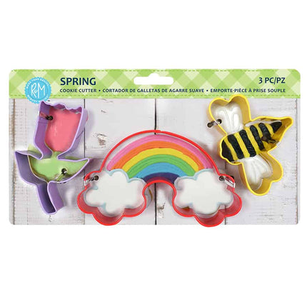 Spring 3 Pc Color Cookie Cutter Carded Set