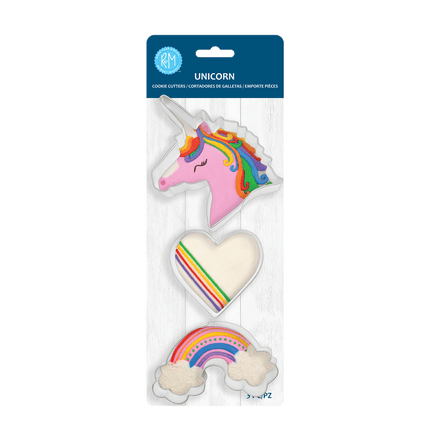 Unicorn 3 Pc Cookie Cutter Set