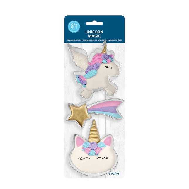 Unicorn Magic 3 Pc Cookie Cutter Set