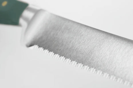 Wusthof Classic Color Double Serrated Bread Knife Fresh Rosemary 9 in