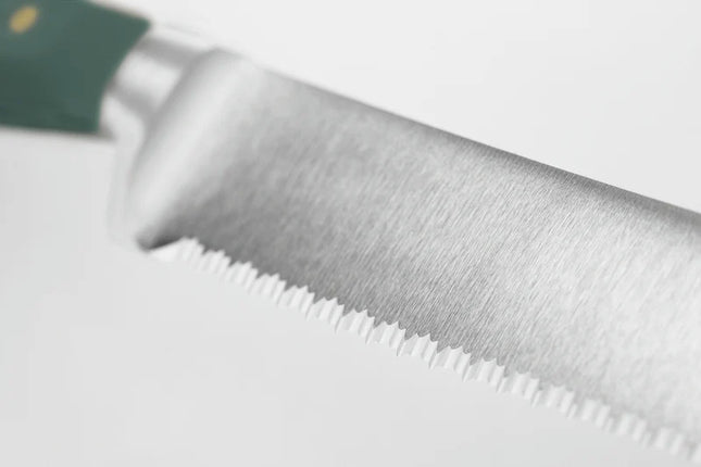 Wusthof Classic Color Double Serrated Bread Knife Fresh Rosemary 9 in