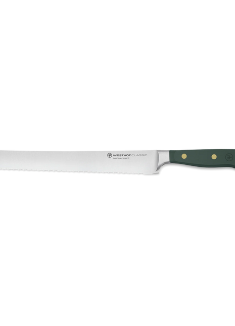 Wusthof Classic Color Double Serrated Bread Knife Fresh Rosemary 9 in