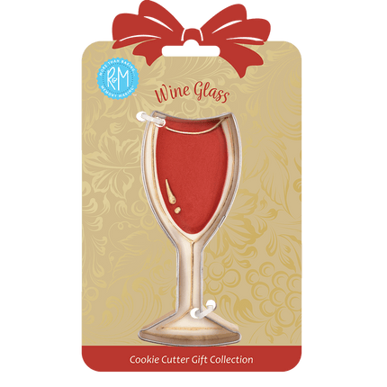 Wine Glass Cookie Cutter 4" Carded