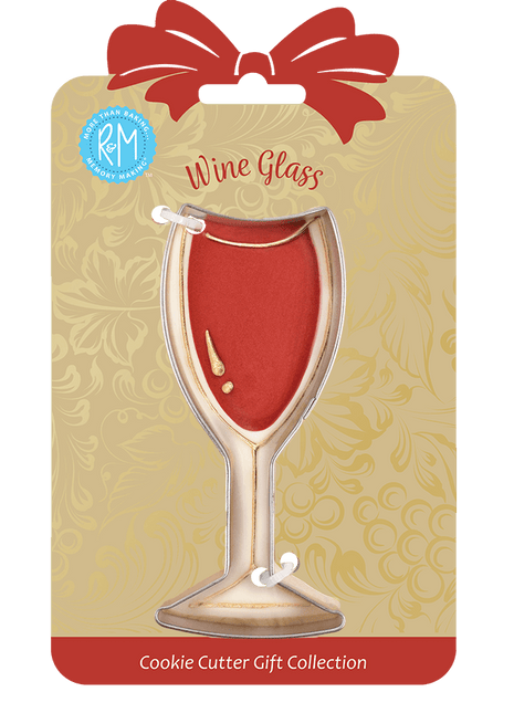 Wine Glass Cookie Cutter 4" Carded
