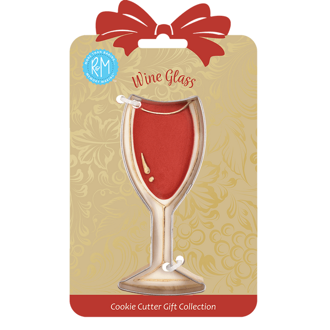 Wine Glass Cookie Cutter 4" Carded