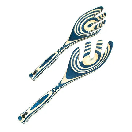 Pakka Wood Salad Leaf Servers 9" -