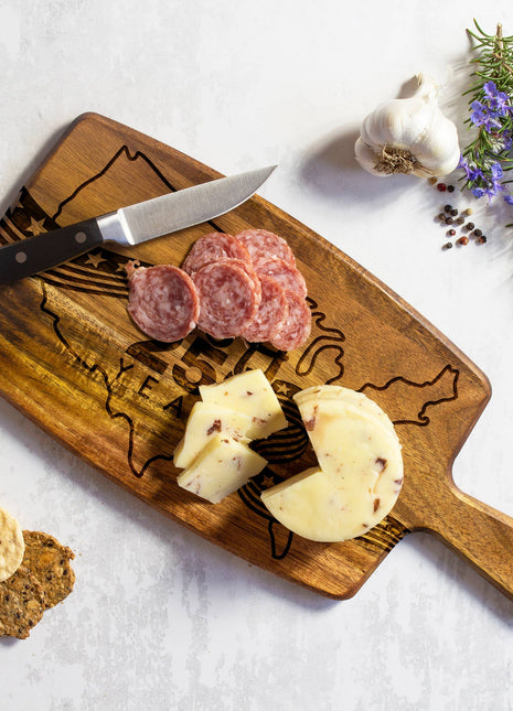 USA 250th Anniversary Engraved Acacia Wood Charcuterie Board