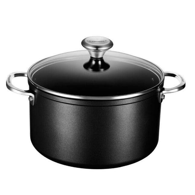 Toughened Nonstick Stockpot w/glass Lid Pro 6.3 qt