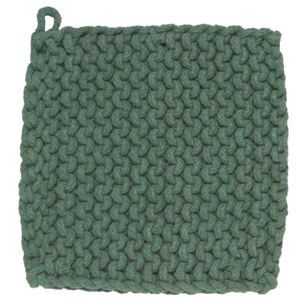 Heirloom Knit Potholder Jade