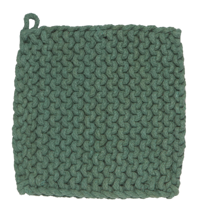 Heirloom Knit Potholder Jade