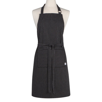 Black Pinstripe Apron