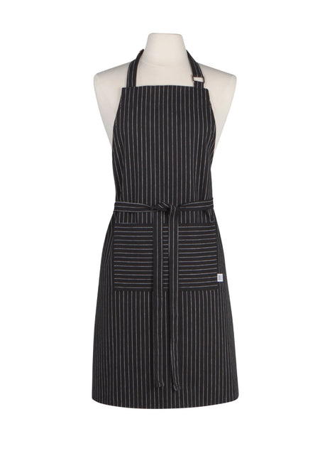 Black Pinstripe Apron