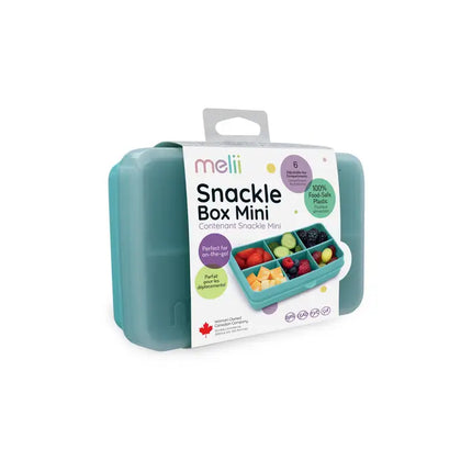 Melii Mini Snackle Box 6 Compartment Blue