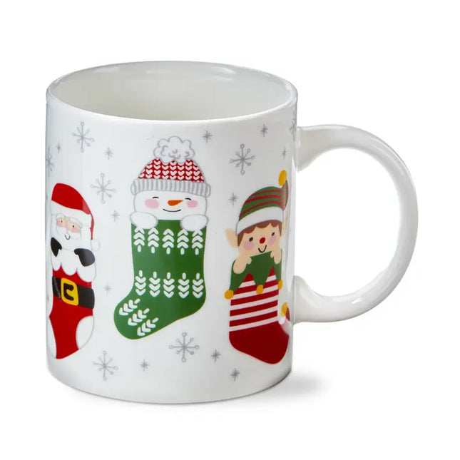 Bone China Mug - Christmas Holiday Cheer Stocking