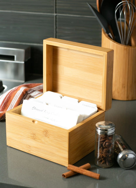 Bamboo Recipe Box