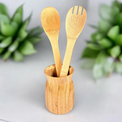 Bamboo Kitchen Utensils Holder