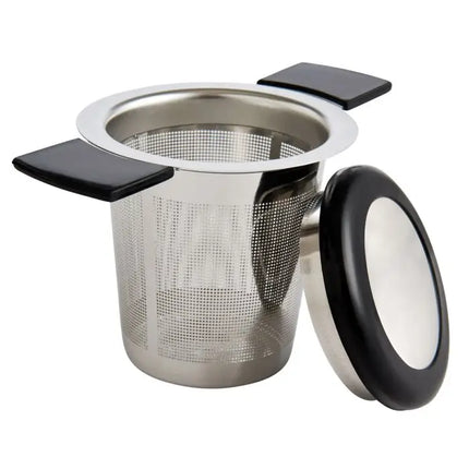 Brew-in-Mug Tea Infuser with Lid & Stainless Steel Basket