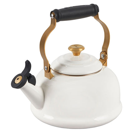 Whistling Kettle White w/ Gold Knob