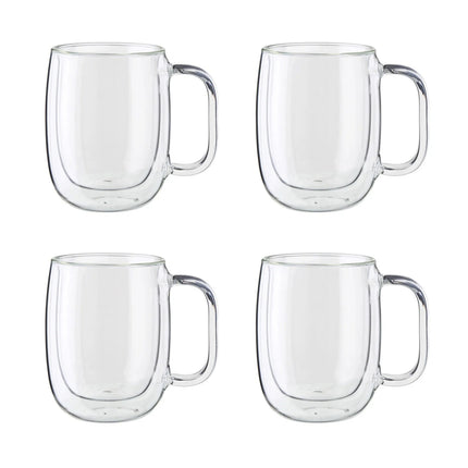 Double Walled 12 oz Coffee Mugs Set Of 4