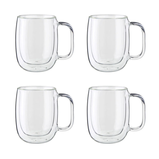 Double Walled 12 oz Coffee Mugs Set Of 4