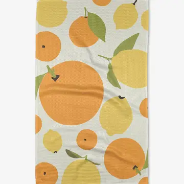 Geometry Tea Towel Sunny Lemons And Oranges