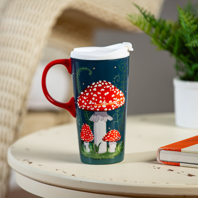 Ceramic Perfect Cup Mushroom Forest 17oz