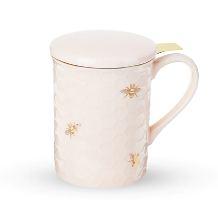 Annette Honeycomb Ceramic Tea Mug And Infuser