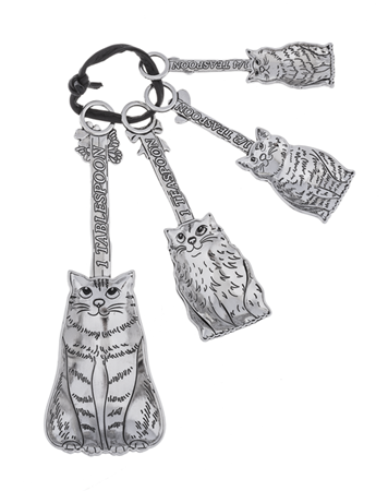 Measuring Spoons Metal 4 Pc Cats
