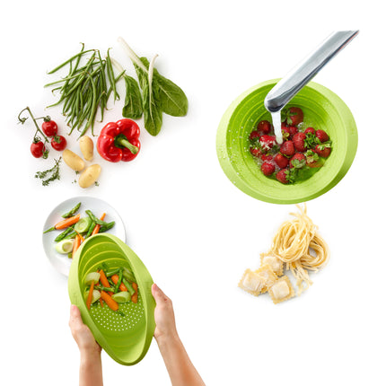 Collapsible Colander Green