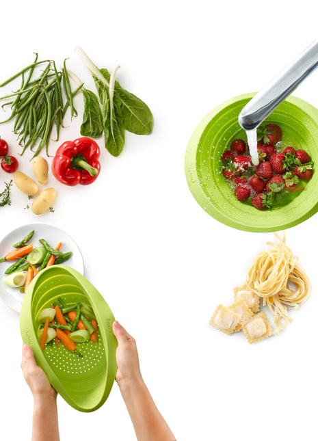 Collapsible Colander Green