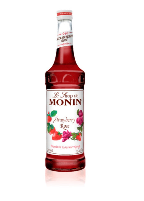 Monin Premium Flavoring Syrup Strawberry Rose