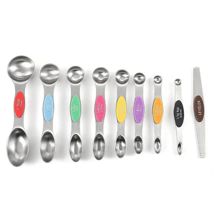 9-Piece Magnetic Stainless Steel Measuring Spoon Set