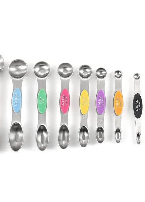 9-Piece Magnetic Stainless Steel Measuring Spoon Set