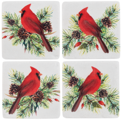 Cardinal Coaster 4 Pc Set
